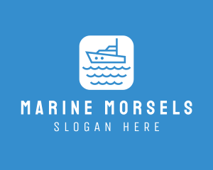 Marine Sailboat App logo design