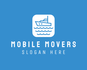 Marine Sailboat App logo design