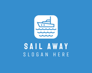 Marine Sailboat App logo design