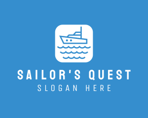 Marine Sailboat App logo design