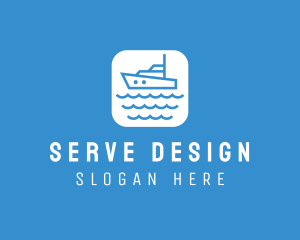 Marine Sailboat App logo design