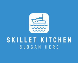 Marine Sailboat App logo design