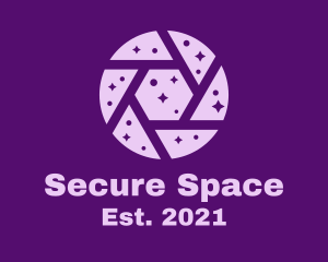 Purple Shutter Space logo design