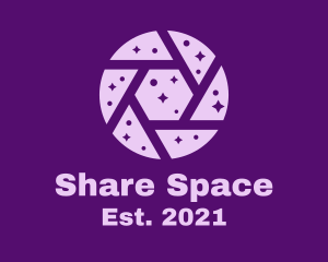 Purple Shutter Space logo design