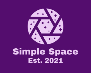 Purple Shutter Space logo design