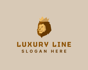 Luxury Wild Lion  logo design