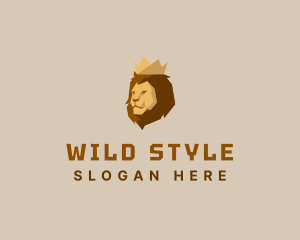 Luxury Wild Lion  logo design