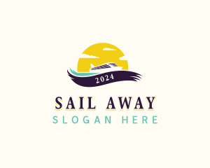 Sea Boat Vacation logo design