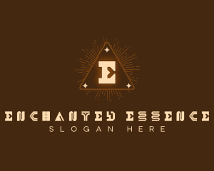 Pyramid  Mystical Hieroglyph logo design