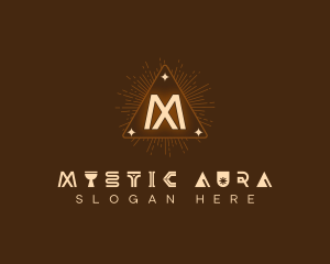 Pyramid  Mystical Hieroglyph logo design