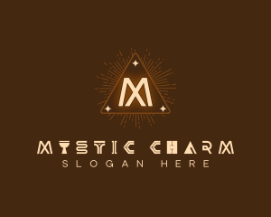 Pyramid  Mystical Hieroglyph logo design