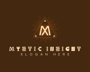 Pyramid  Mystical Hieroglyph logo design