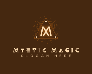 Pyramid  Mystical Hieroglyph logo design