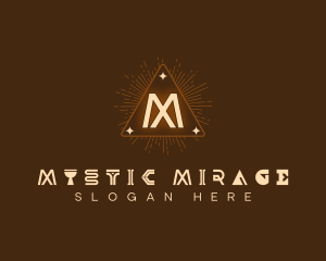 Pyramid  Mystical Hieroglyph logo design