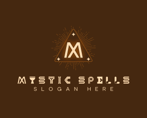 Pyramid  Mystical Hieroglyph logo design