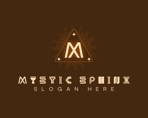 Pyramid  Mystical Hieroglyph logo design