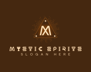 Pyramid  Mystical Hieroglyph logo design