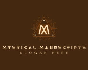 Pyramid  Mystical Hieroglyph logo design