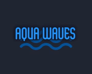 Playful Water Wave logo design