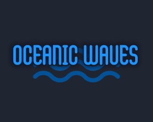 Playful Water Wave logo design