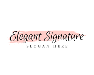 Elegant Beauty Watercolor logo design