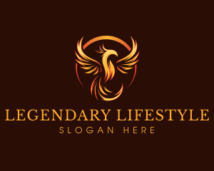 Phoenix Bird Flame logo