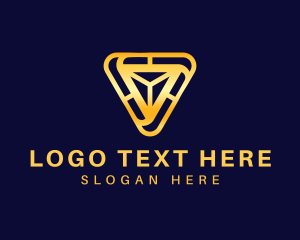 Golden Construction Triangle logo