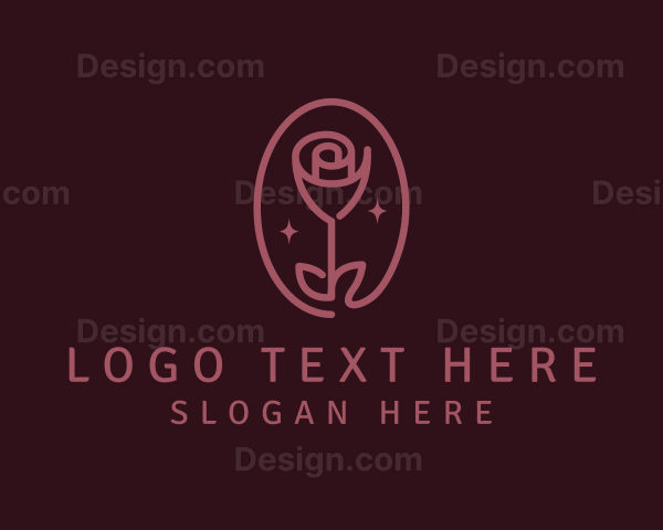 Floral Rose Flower Logo