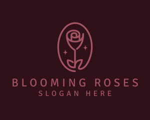 Floral Rose Flower logo design