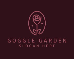 Floral Rose Flower logo design