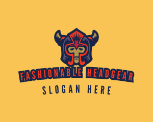 Viking Man Helmet logo design