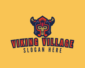 Viking Man Helmet logo