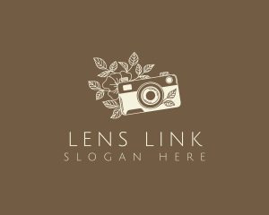 Floral Camera Photo logo design