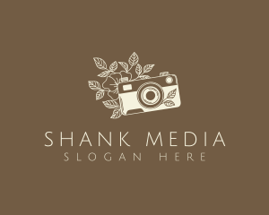 Floral Camera Photo logo design