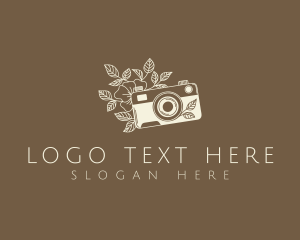 Photo - Floral Camera Photo logo design