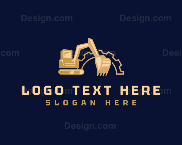 Excavator Digger Construction Logo