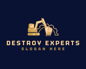 Excavator Digger Construction logo design