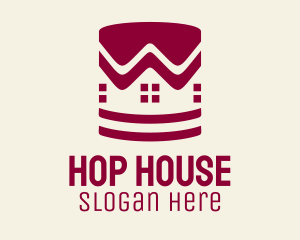 House Paint Bucket  logo design