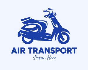 Blue Delivery Scooter logo design