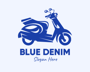 Blue Delivery Scooter logo design