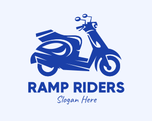 Blue Delivery Scooter logo design