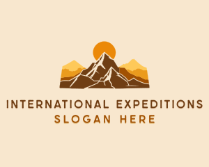 Sunset Mountain Hiking logo design