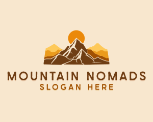 Sunset Mountain Hiking logo design