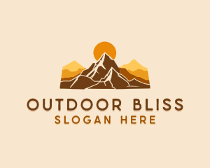 Sunset Mountain Hiking logo design