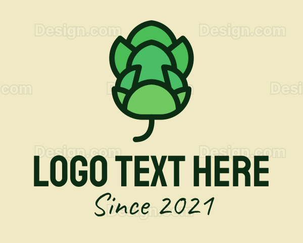 Hop Plant Flower Logo