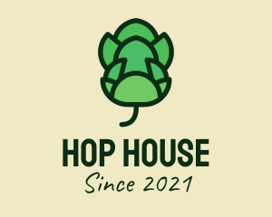 Hop Plant Flower  logo design