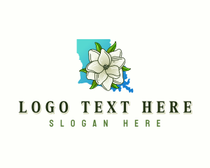 Louisiana Magnolia Flower logo