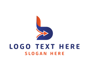Social Media - Modern Arrow Logistics Letter B logo design