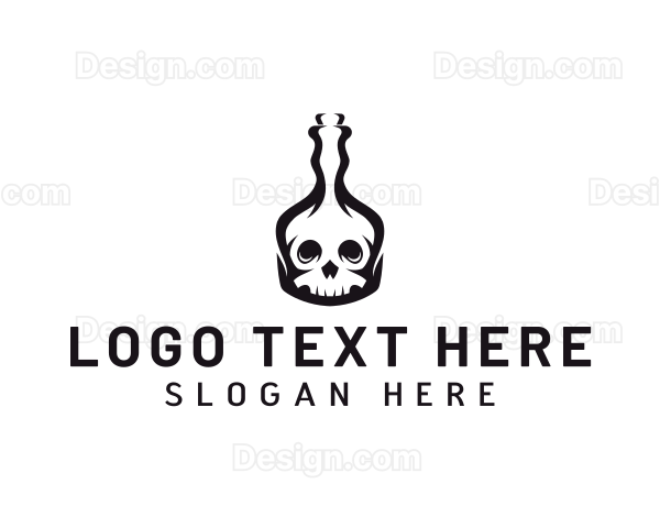 Bottle Skull Poison Logo