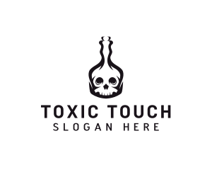 Bottle Skull Poison logo design